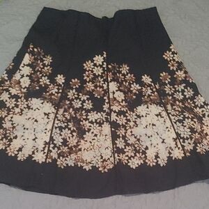 Axcess Blue Floral A-Line Skirt Sz 12